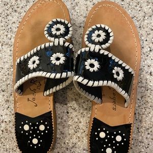 Black and white jack Rogers